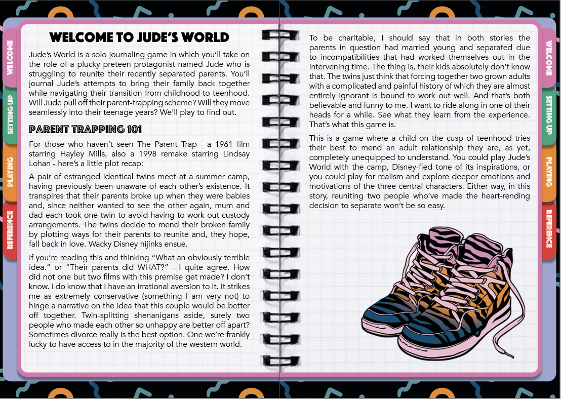 a page from the jude's world zine